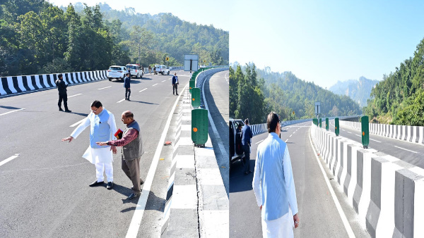 CM pushkar Dhami arrived site inspection construction work of Delhi-Dehradun Expressway know what