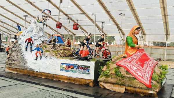 tableau Uttarakhand Adventure Sports seen kartvya path republic Day Parade-2025 final selection