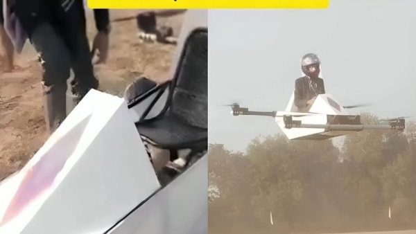 Jyotiraditya Scindia School student made a unique drone in which a human can sit and fly