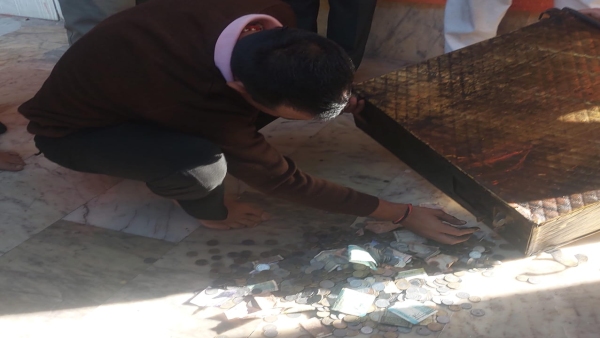 Controversy in ancient Khatlapura temple Allegations of irregularities in donation boxes locks changed