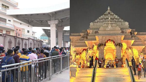 Devotees and Ayodhya Ram mandir
