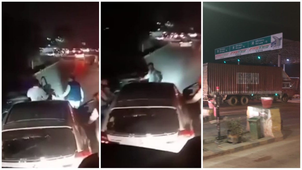 Accident between two cars in Gwalior Youth caused vandalism and ruckus on the highway road Accident between two cars in Gwalior Youth caused vandalism and ruckus on the highway road