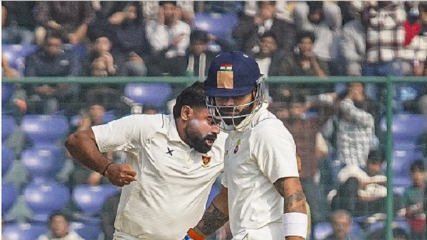 Himanshu Sangwan celebrates wicket of Virat Kohli Himanshu Sangwan celebrates wicket of Virat Kohli