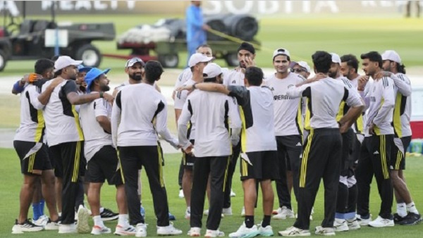 Indian team during practice session Indian team during practice session