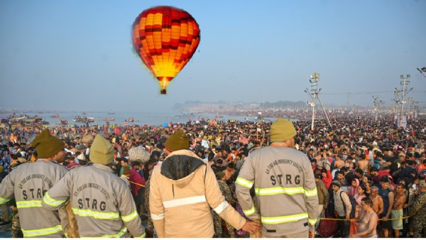 Mahakumbh 2025 Hot Air Balloon Blast Mahakumbh 2025 Hot Air Balloon Blast