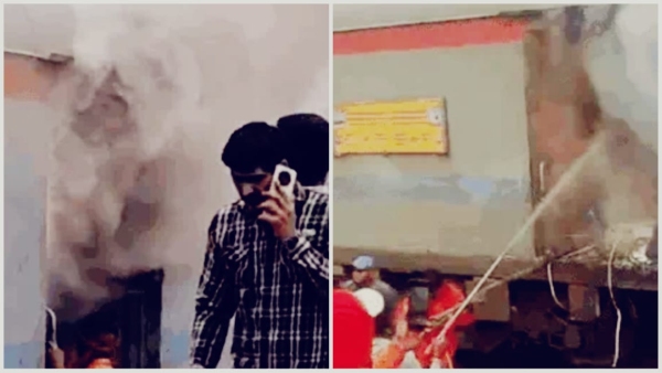 Fire broke out in Ahmedabad-Barauni Express near Itarsi in MP panic among passengers Fire broke out in Ahmedabad-Barauni Express near Itarsi in MP panic among passengers