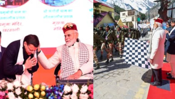 PM Modi patted CM Dhami on back then praised him started adventure tourism on the India-China border