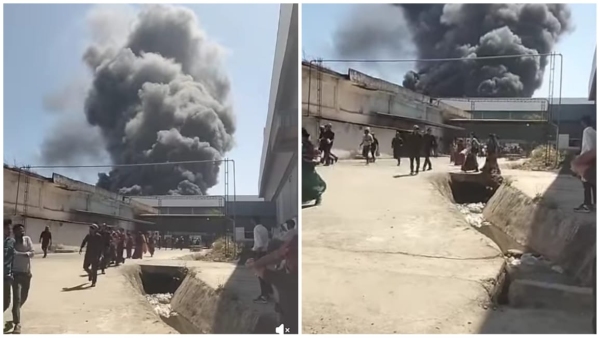 Horrible fire in a nut-bolt factory in Sehore Flames were visible for kilometres away