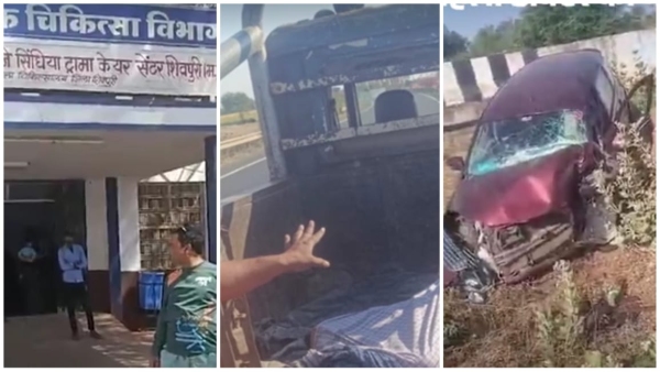 Road accident in Shivpuri MP news Car fell from culvert on NH-46 two female doctors died