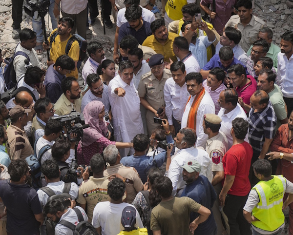 Delhi four-storey collapse Delhi four-storey collapse