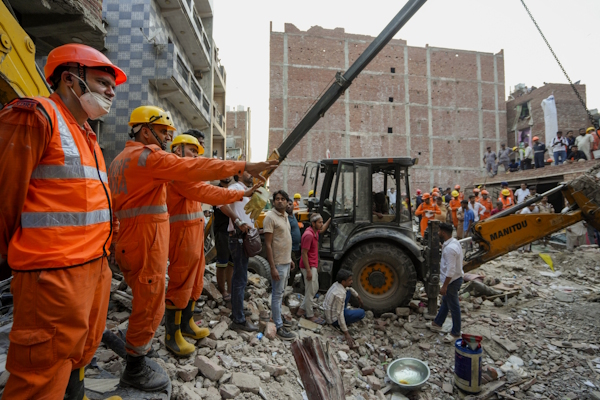 Delhi four-storey collapse Delhi four-storey collapse
