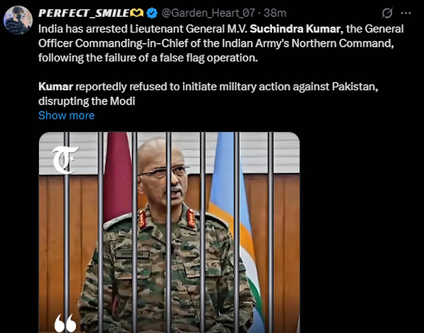 Fact Check Lt Gen Suchindra Kumar Fact Check Lt Gen Suchindra Kumar