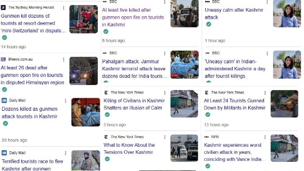 Pahalgam Attack Western Media View