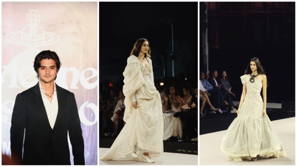 Scindia family shined in the fashion show held in Mumbai Chanderi art was displayed in a grand manner Scindia family shined in the fashion show held in Mumbai Chanderi art was displayed in a grand manner