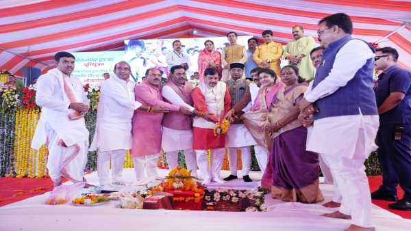 CM Mohan Yadav did Bhojan-Narmada Dwar and solar energy Bhoomi Pujan in Bhopal