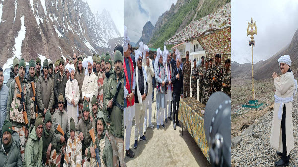 J P NADDA visited Adi Kailash Om Parvat boosted morale army soldiers Gunji village know what said