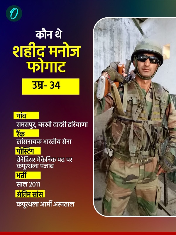 Manoj Phogat Indian Army jawan Manoj Phogat Indian Army jawan