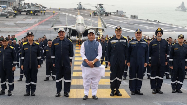 Rajnath Singh with Indian Navy