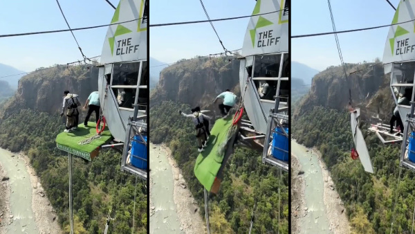 rishikesh viral Video 03 persons falling collapse bungee jumping elevated platform police tell truth rishikesh viral Video 03 persons falling collapse bungee jumping elevated platform police tell truth