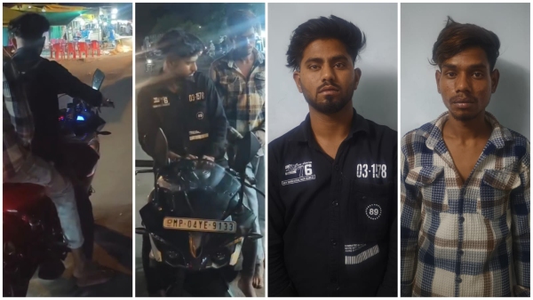 Ayodhyanagar police action in Bhopal two miscreants carrying illegal knife for liquor party arrested