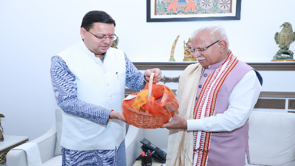 CM pushkar Dhami on Delhi tour met Union Minister Manohar Lal Khattar know what happened CM pushkar Dhami on Delhi tour met Union Minister Manohar Lal Khattar know what happened