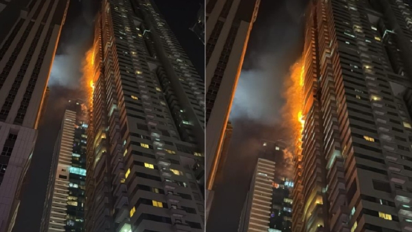 Dubai Marina Pinnacle Tower Fire Break out Dubai Marina Pinnacle Tower Fire Break out
