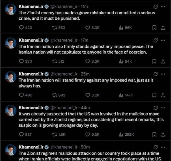 Khamenei warns US Khamenei warns US