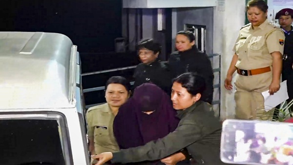 Police escort Sonam Raghuvanshi