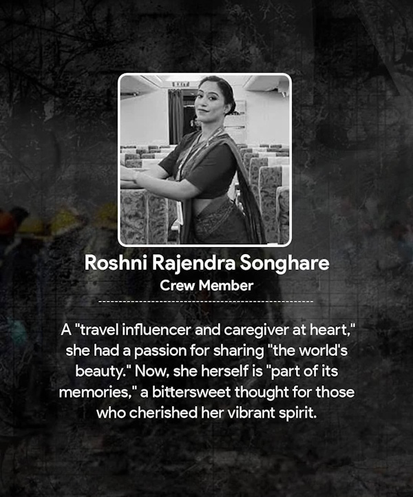 Air India AI-171 crash crew Member Air India AI-171 crash crew Member