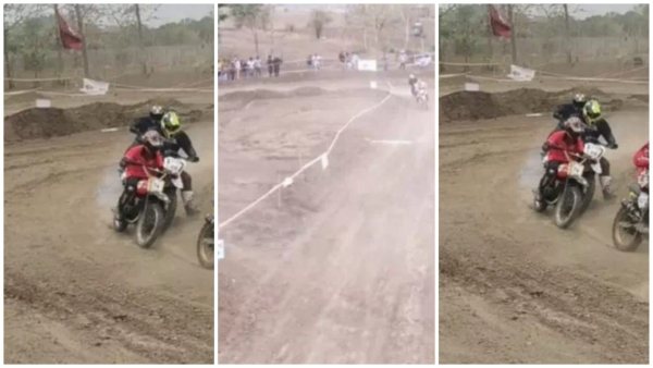Motorcycle dirt race thrill Rough Road Rebels Bhopal Dirt Challenge rocks Throttle Arena