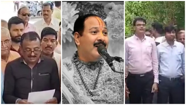 Kayastha community in Sehore is in uproar Anger erupted on Pandit Pradeep Mishra s Chitragupta comment