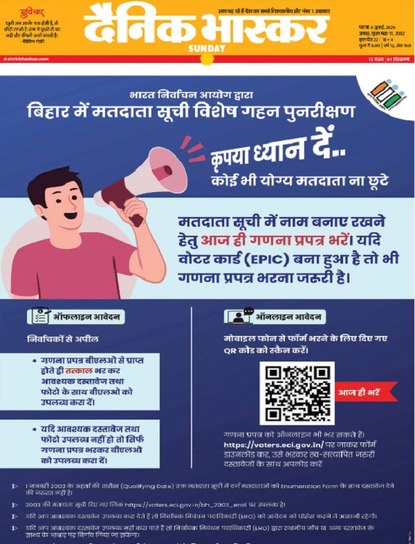 Bihar Voter List Revision 202