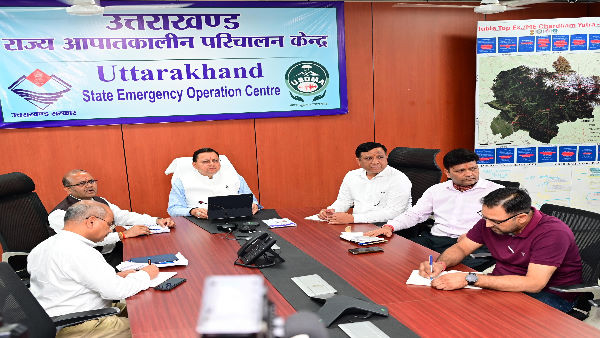CM pushkar Dhami reached disaster operations center heavy rains stay alert mode 24 hours what instructions give