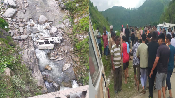 Pithoragarh Accident vehicle fell 100 feet down river 8 dead 3 people injured rescue operation