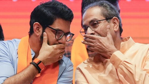 Uddhav Thackeray and his son