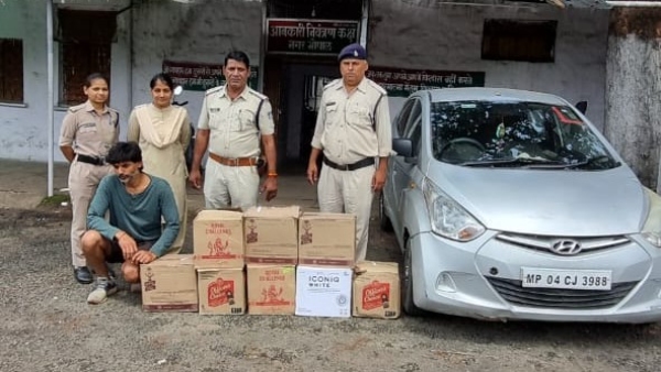 Excise department takes swift action in Bhopal 72 litres of illicit liquor seized at Kokta bypass