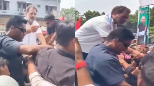 BJYM workers show black flag to Rahul Gandhi