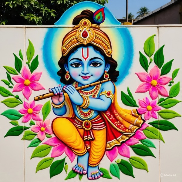 Shree Krishna Janmashtami Rangoli Ideas 2025