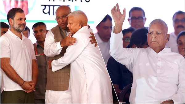 Bihar Vote Adhikar Yatra RJD chief Lalu Prasad Yadav