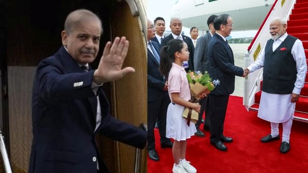 PM Modi and Shahbaz Sharif reached China PM Modi and Shahbaz Sharif reached China