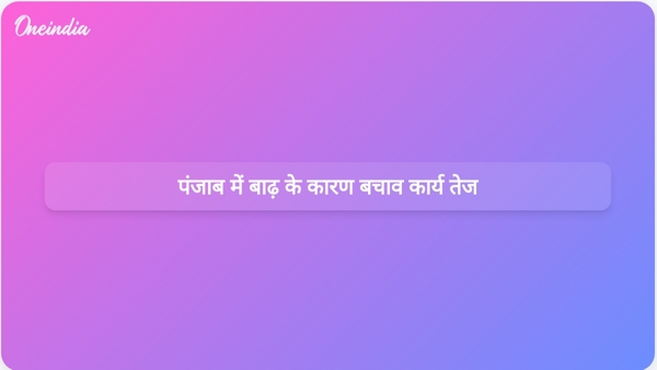  पंजाब में बाढ़ के कारण बचाव कार्य तेज