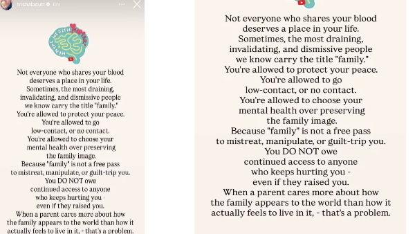 Trishala Dutt Cryptic Post Trishala Dutt Cryptic Post