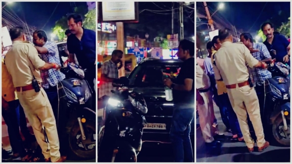 MP Drunk Sub Inspector Mitlesh Bhardwaj high voltage drama TT Nagar video goes viral