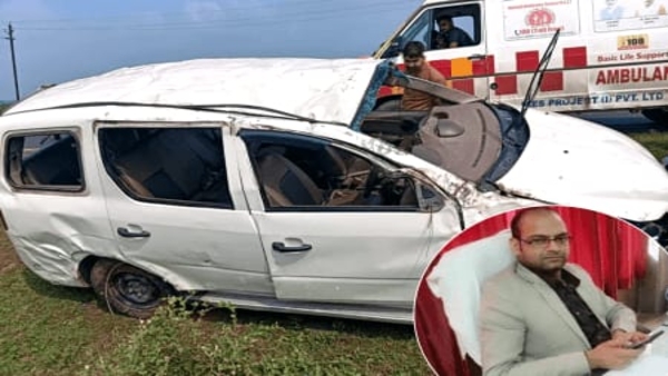 MP Accident Indore IAS Additional Collector Rinkesh Vaish car crashed seven people injure