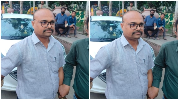 Lokayukta arrested BRC Neeraj Garg red handed while taking a bribe of Rs 30 000 for school recognition