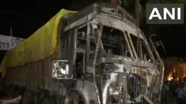 truck crushed people