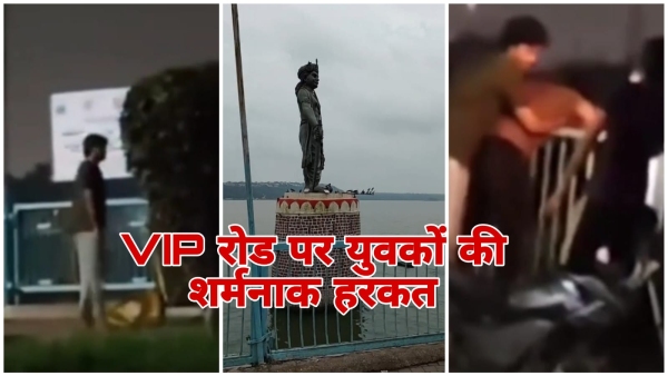 Drunken youths created a ruckus on VIP Road broke dustbins and threw them into a pond Drunken youths created a ruckus on VIP Road broke dustbins and threw them into a pond