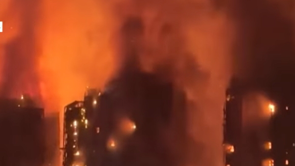 massive fire broke out in Hong Kong massive fire broke out in Hong Kong