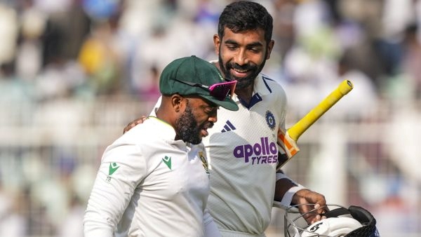 Temba Bavuma with Jasprit Bumrah