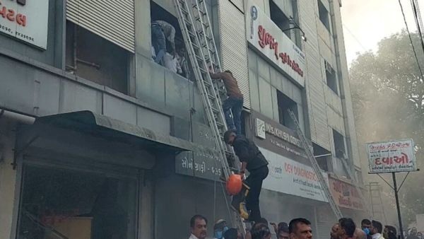 fire breaks out at Dev Pathology Lab